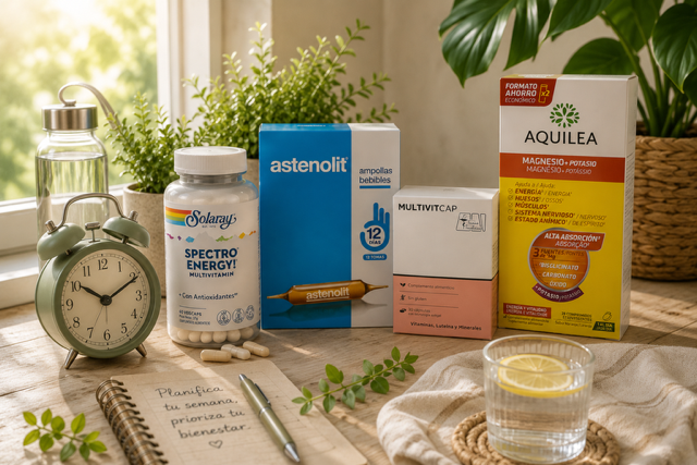 vitaminas y complementos para recuperar la energía en la vuelta a la rutina